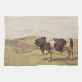 Bull i schweiziskt landskap (av Ferdinand Hodler) Kökshandduk