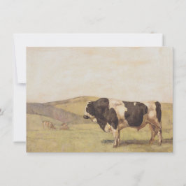 Bull i schweiziskt landskap (av Ferdinand Hodler) Kort