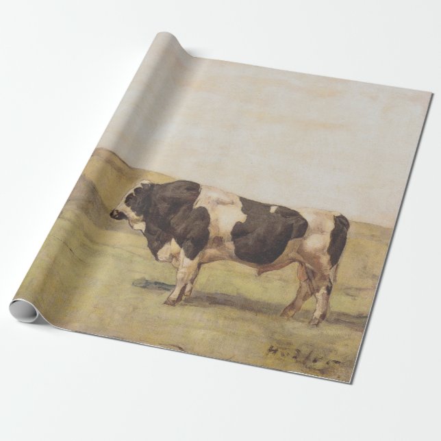 Bull i schweiziskt landskap (av Ferdinand Hodler) Presentpapper (Utrullad)