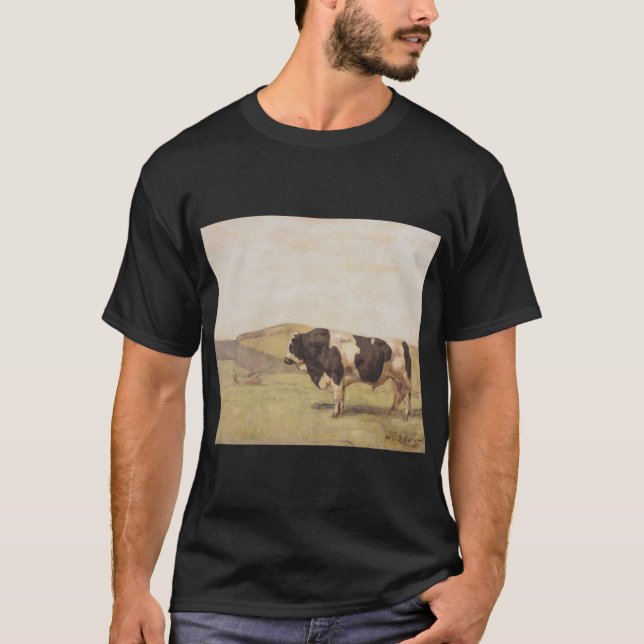 Bull i schweiziskt landskap (av Ferdinand Hodler) T Shirt (Framsida)