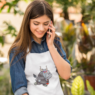 Bull i Vuxen Kostym Förkläde