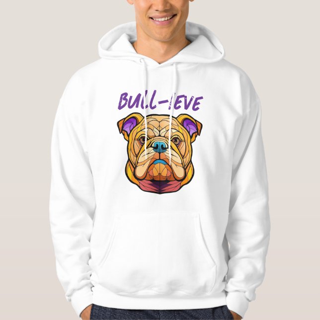 Bull-ieve i konst Basic Tröja med Huva för män Hoodie (Framsida)