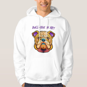 Bull-ieve i konst Grundläggande manlig hoodie