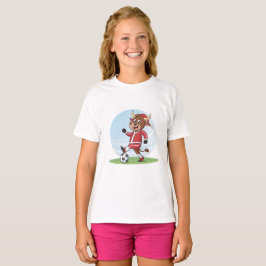 Bull in Christmas costume and soccer ball T Shirt