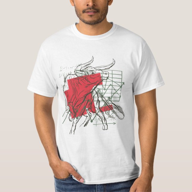 Bull Lagrar Market Chart T-Shirt (Framsida)