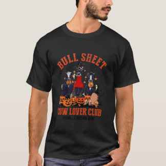 Bull Lakan Cow Älskare Klubb Funny Halloween Ghost T Shirt