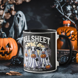 Bull Lakan Funny-tjurar Halloween Black Mugg