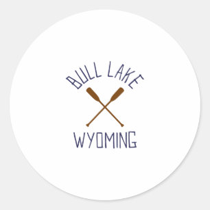Bull Lake Wyoming Utomhus Vintage 2  Runt Klistermärke