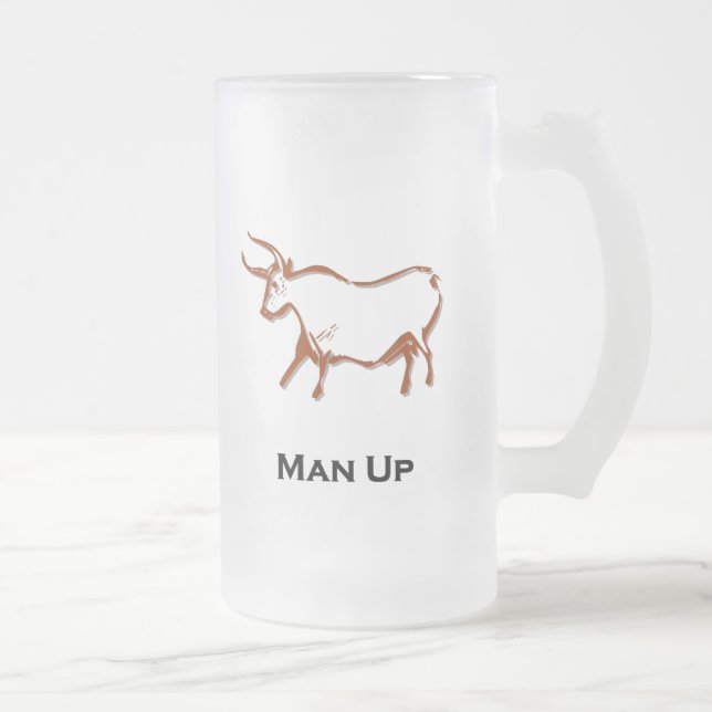 Bull man up frostat ölglas (Höger)