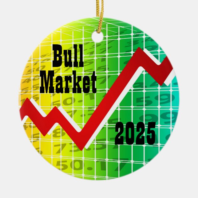 Bull Market 2025 Julgransprydnad Keramik (Framsidan)