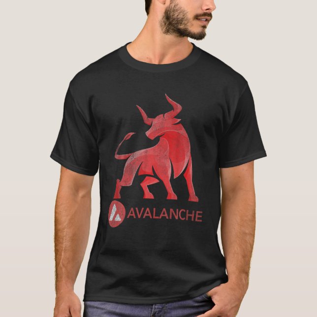 Bull Market Avalanche AVAX Coin Crypto Token Walle T Shirt (Framsida)