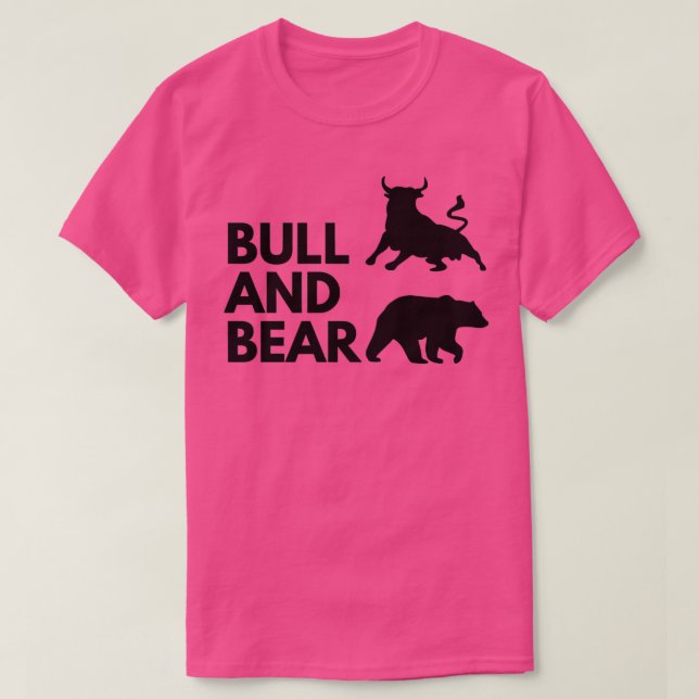 BULL-MÄRKET BAR-teckning 2 svart T Shirt (Design framsida)