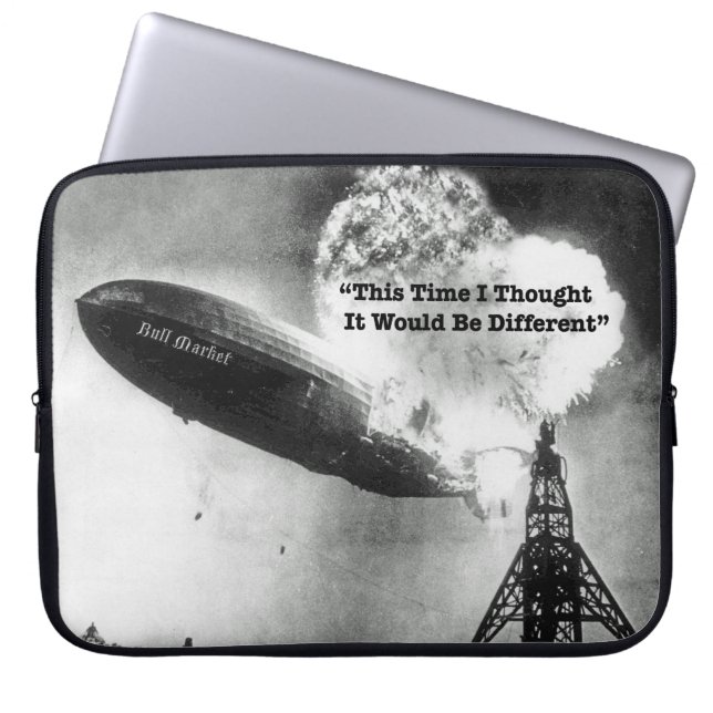 Bull Market Crash Humor Laptop Fodral (Framsidan)