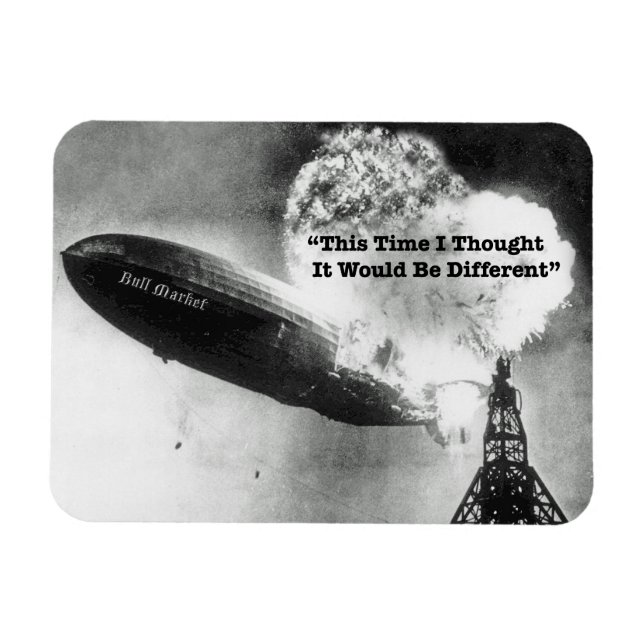 Bull Market Crash Humor Magnet (Horisontell)