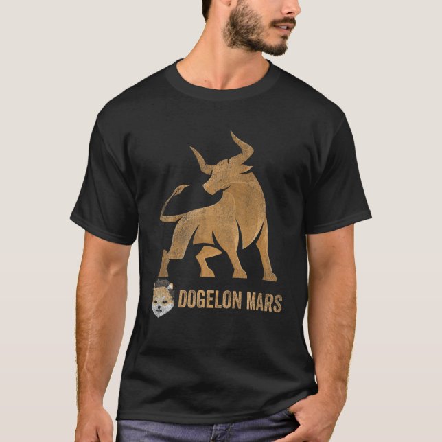 Bull Market Dogelon Mars Coin Crypto Token Wallet T Shirt (Framsida)