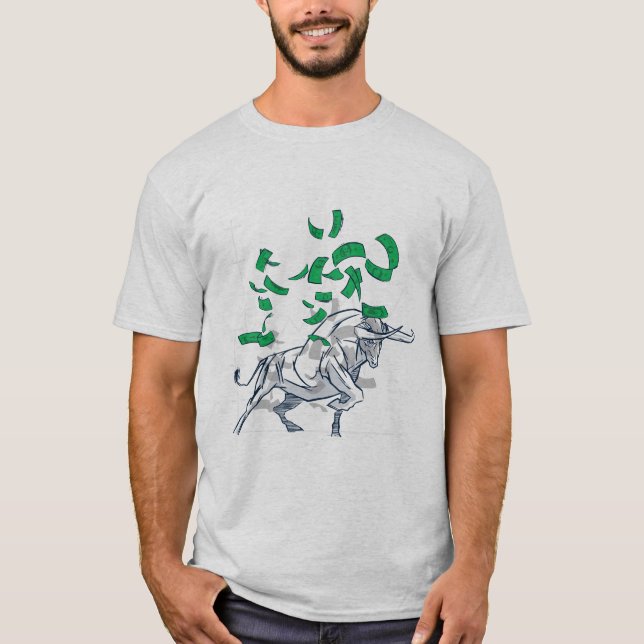 Bull Market Flies Money T-Shirt (Framsida)