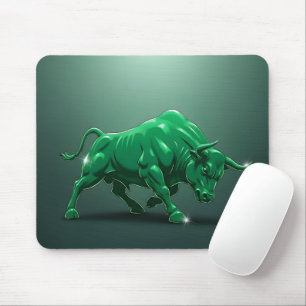 Bull Market Grön Chrome Finans Grafik Musmatta