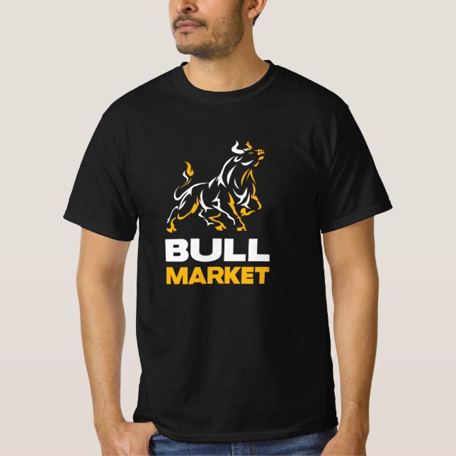 Bull Market Lagrar Trader Wallstreet Investor T Shirt (Framsida)