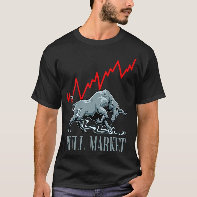 Bull Market Stocks Investing T Shirt (Framsida)