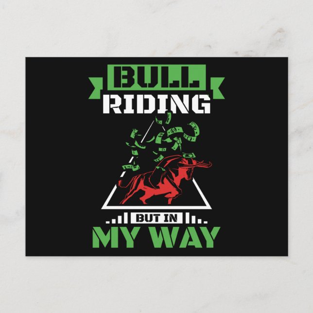 Bull Market Trading Investing Vykort (Framsida)