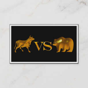 Bull Market Vs s Bear Market Visitkort
