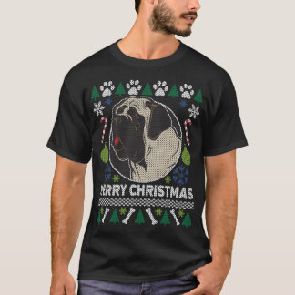 Bull Mastiff Hund aveln Ugly jul Sweater Tee Shirt