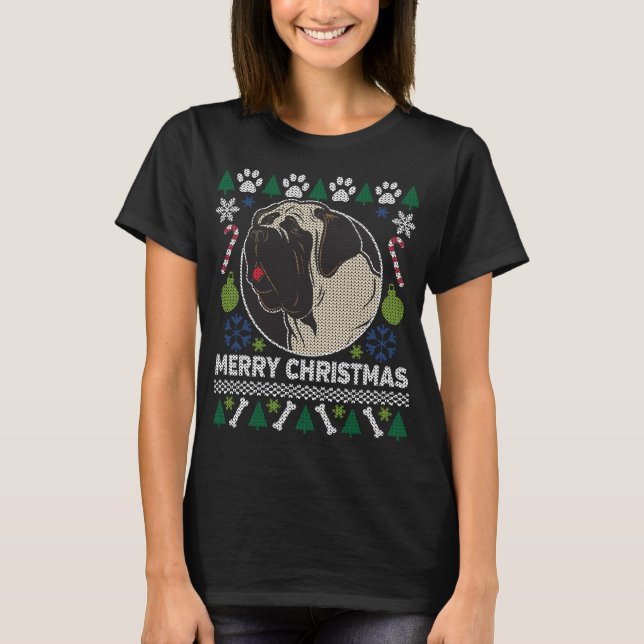 Bull Mastiff Hund aveln Ugly jul Sweater Tröja (Framsida)