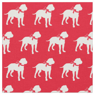 Bull Mastiff Hund Silhouette Pet Bullmastiff Red Tyg