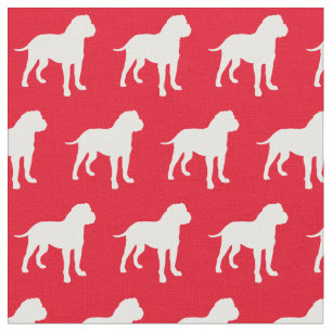 Bull Mastiff Hund Silhouette Pet Bullmastiff Red Tyg