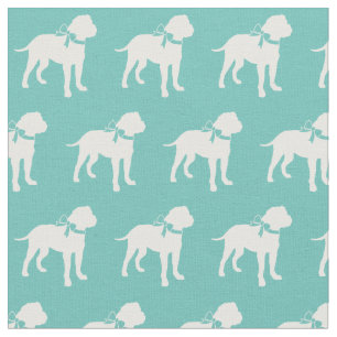 Bull Mastiff Hund Silhouette Pet Bullmastiff Teal Tyg