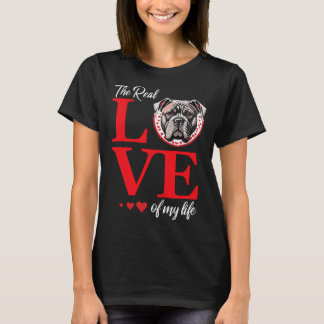 Bull Mastiff Kärlek i min livstids Valentineser D T Shirt