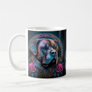 Bull Mastiff Peers through a time Portal Kaffemugg