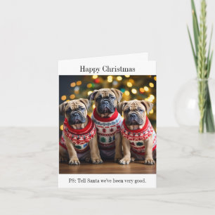 Bull Mastiff Puppies-julkort Kort