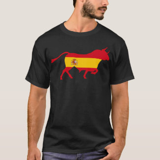 Bull med Färg i Flagga Spanien T Shirt
