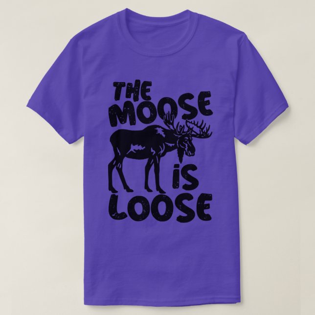 Bull Moose Elk Funny Moose är Loose T Shirt (Design framsida)