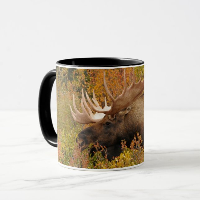 Bull Moose | Nationalparken Denali Alaska Mugg (Framsida vänster)