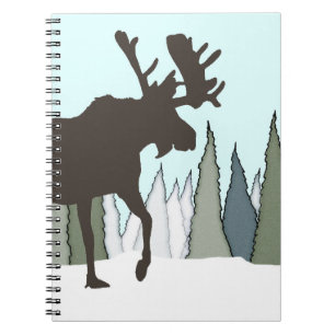 Bull Moose och Forest Anteckningsbok