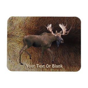 Bull Moose On Västindiou Päls Magnet