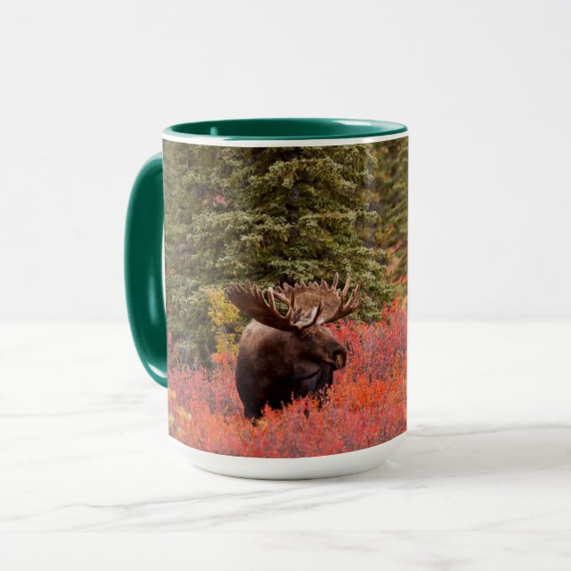 Bull Moose permanent in Red Dwarf Birch Mugg (Framsida vänster)