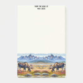 Bull Moose Personlig Watercolor Post-it Notes Block