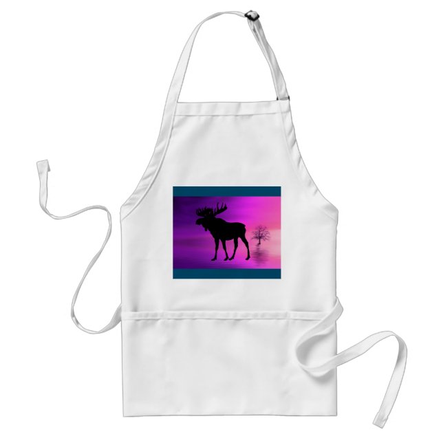 Bull Moose Silhouette Förkläde (Framsidan)