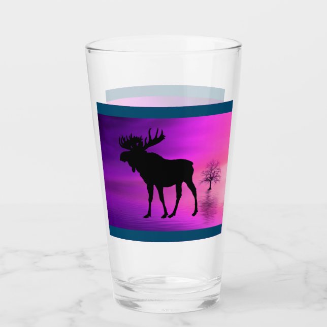 Bull Moose Silhouette Glaskopp (Framsida)