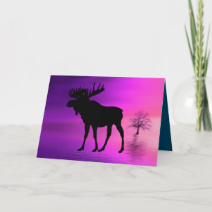 Bull Moose Silhouette Kort