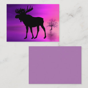 Bull Moose Silhouette Visitkort