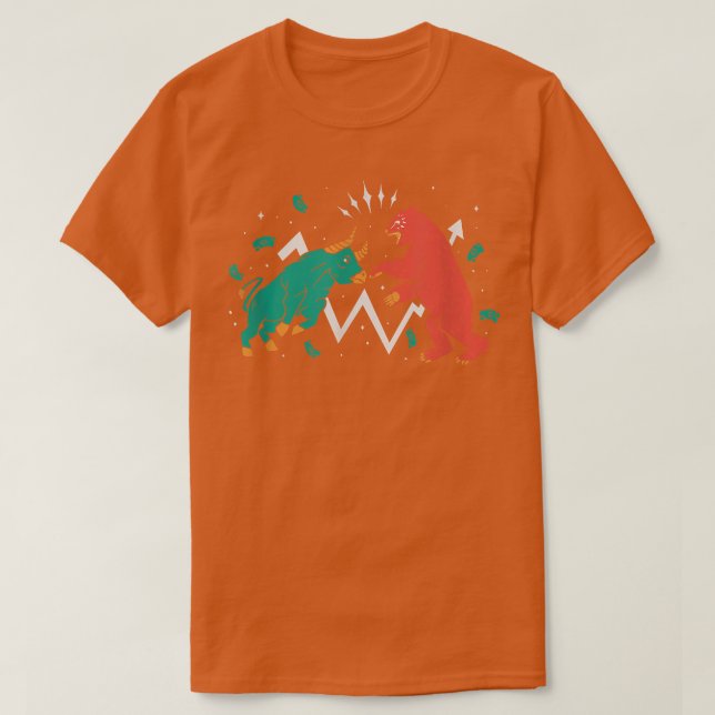 Bull och björnslagsmål t shirt (Design framsida)