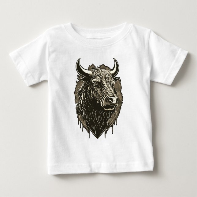 Bull Porträtt T Shirt (Framsida)