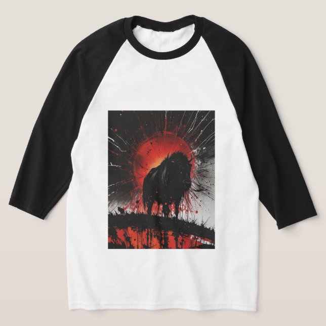 Bull Raglan T-Shirt (Laydown)