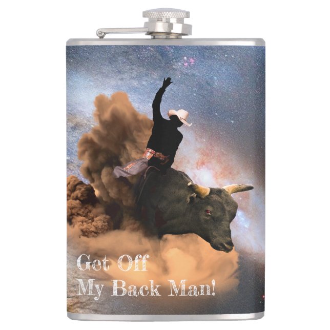 Bull Rider - Bort från min rygg - Space Cowboy Fickplunta (Framsidan)