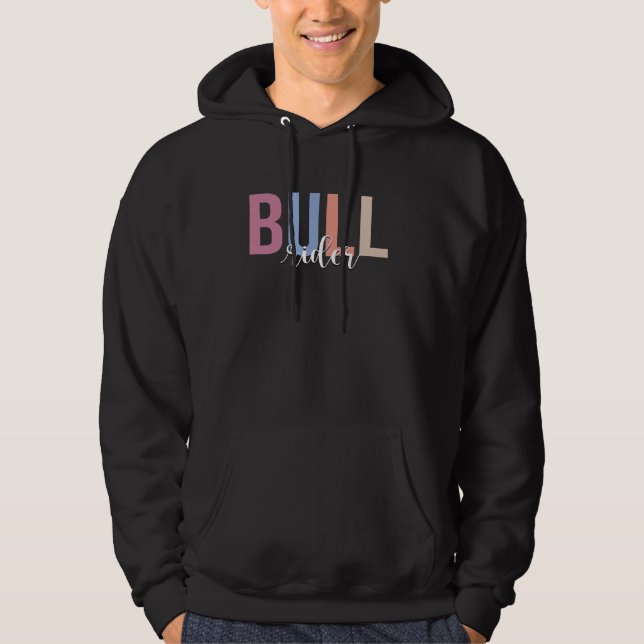 Bull Rider Bull Riding Cowboy Hoodie (Framsida)