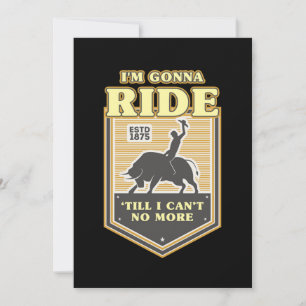 Bull Rider Cowboy Land Westerna Rider Rodeo Gift Inbjudningar